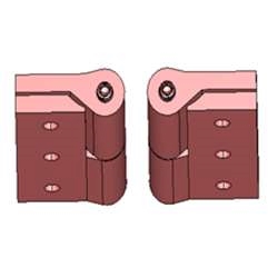 4-1/8 in. Mortise Polished Stainless Steel Surface Mounted Hinge 4-1/8 in. Mortise Polished Stainless Steel Surface Mounted Hinge