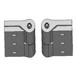 4-1/8 in. Mortise Polished Stainless Steel Surface Mounted Hinge 4-1/8 in. Mortise Polished Stainless Steel Surface Mounted Hinge