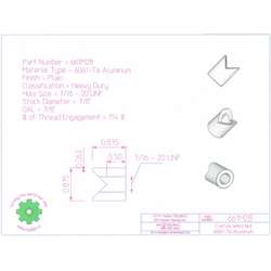 7/16 -20 UNF6061-T6 Aluminum Heavy Duty Weld Nut